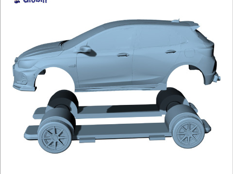 Chevrolet Onix RS Neon - Includes Wall Mount Modelo de Impressão 3D