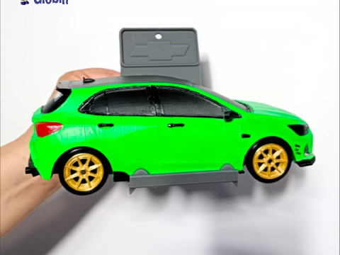 Chevrolet Onix RS Neon - Includes Wall Mount Modelo de Impressão 3D