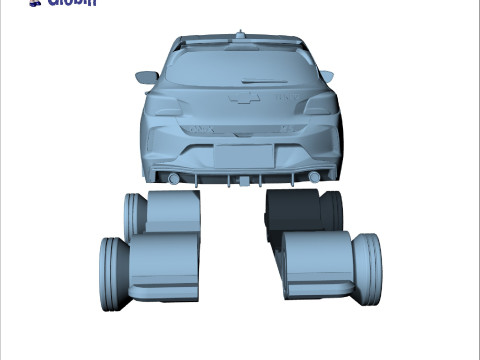Chevrolet Onix RS Neon - Includes Wall Mount Modelo de Impressão 3D