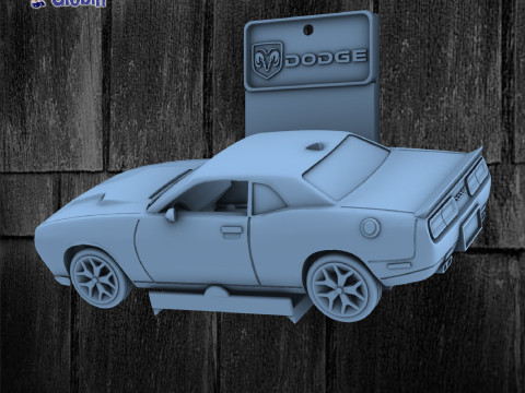 Dodge Challenger SRT8 - Includes Wall Bracket 3Dプリントモデル
