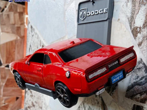 Dodge Challenger SRT8 - Includes Wall Bracket 3D Print Model