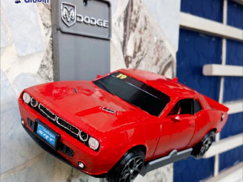 Dodge Challenger SRT8 - Includes Wall Bracket 3D Print Model