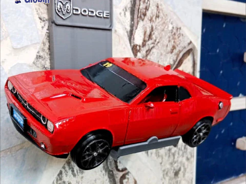 Dodge Challenger SRT8 - Includes Wall Bracket 3D Print Model