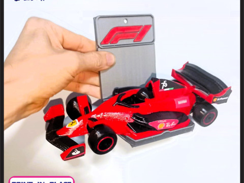 Formula One to print on site - Includes Wall Mount Modelo de impresión 3D