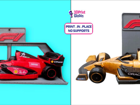 Formula One to print on site - Includes Wall Mount Modelo de impresión 3D