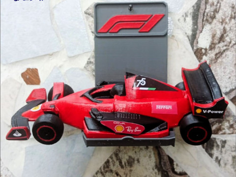 Formula One to print on site - Includes Wall Mount Modelo de impresión 3D