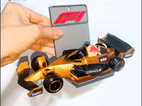 Formula One to print on site - Includes Wall Mount Modelo de impresión 3D