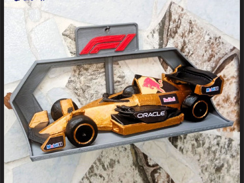 Formula One to print on site - Includes Wall Mount Modelo de impresión 3D