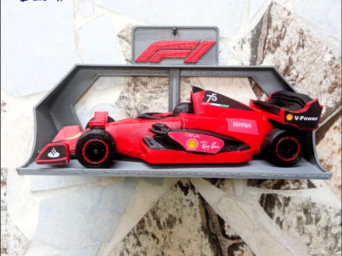 Formula One to print on site - Includes Wall Mount Modelo de impresión 3D