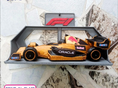 Formula One to print on site - Includes Wall Mount Modelo de impresión 3D