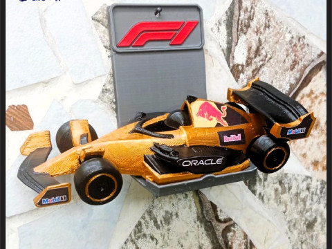 Formula One to print on site - Includes Wall Mount Modelo de impresión 3D