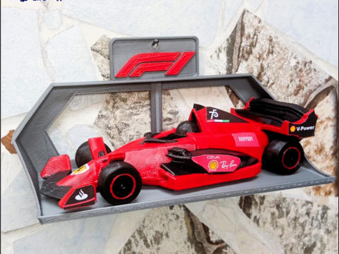 Formula One to print on site - Includes Wall Mount Modelo de impresión 3D