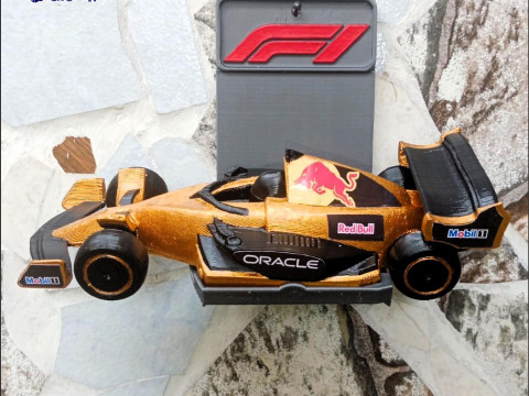 Formula One to print on site - Includes Wall Mount Modelo de impresión 3D