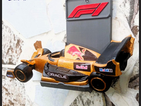 Formula One to print on site - Includes Wall Mount Modelo de impresión 3D