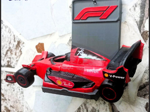 Formula One to print on site - Includes Wall Mount Modelo de impresión 3D
