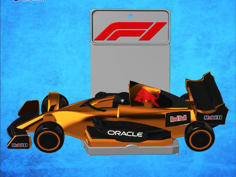 Formula One to print on site - Includes Wall Mount Modelo de impresión 3D