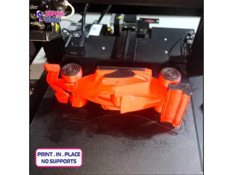 Formula One to print on site - Includes Wall Mount Modelo de impresión 3D