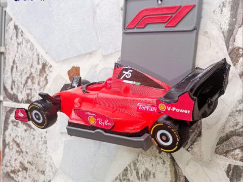 Formula One to print on site - Includes Wall Mount Modelo de impresión 3D