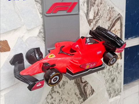Formula One to print on site - Includes Wall Mount Modelo de impresión 3D