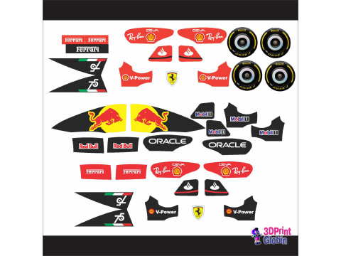 Formula One to print on site - Includes Wall Mount Modelo de impresión 3D