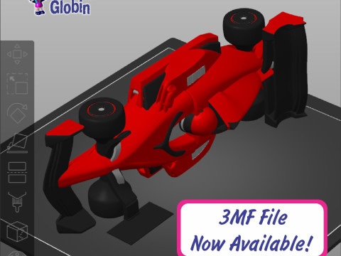 Formula One to print on site - Includes Wall Mount Modelo de impresión 3D