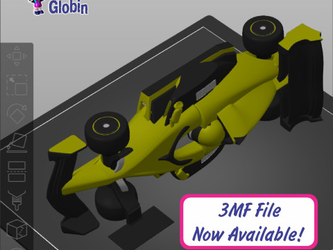 Formula One to print on site - Includes Wall Mount Modelo de impresión 3D