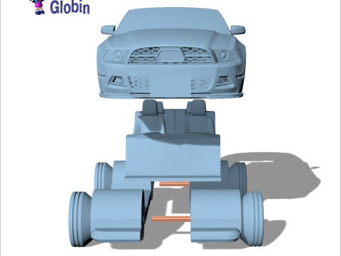 Shelby GT 500 Convertible 3D Print Model