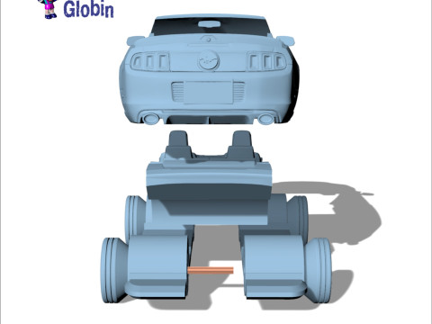 Shelby GT 500 Convertible 3D Print Model