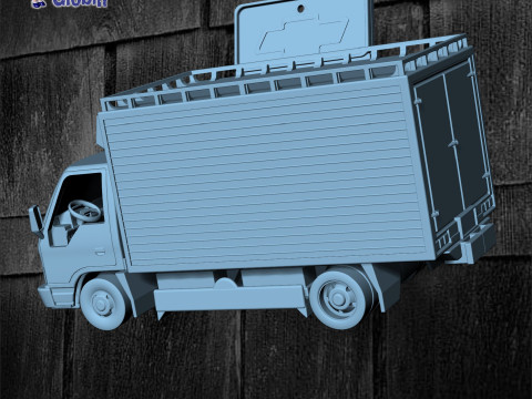 Chevrolet NPR Diesel Van Thermo King - Includes Wall Bracket 3D Print Model