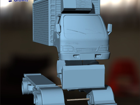 Chevrolet NPR Diesel Van Thermo King - Includes Wall Bracket 3Dプリントモデル