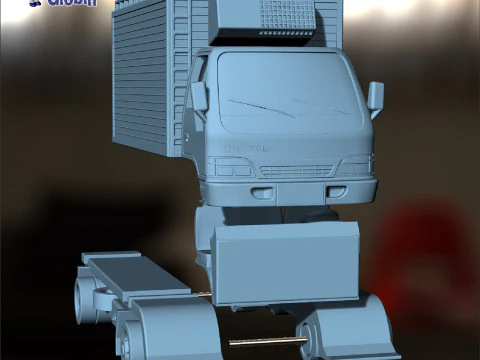 Chevrolet NPR Diesel Van Thermo King - Includes Wall Bracket 3D Print Model