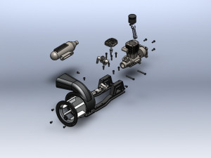 engine blower assambly Modèle 3D