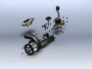 engine blower assambly 3D Model