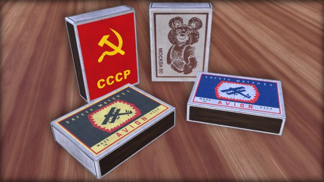 soviet matches Model 3D .c4d .max .obj .3ds .fbx .stl .blend