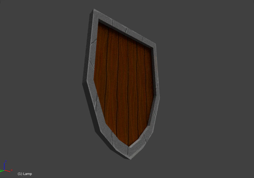 low-poly wooden shield 3D Model .c4d .max .obj .3ds .fbx .stl .blend
