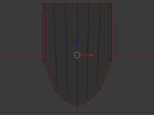 low-poly wooden shield 3D Model