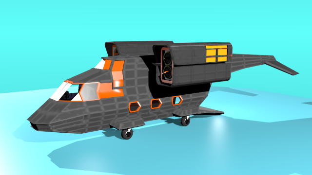 fc-17 fictional aircraft 3D Модель .c4d .max .obj .3ds .fbx .stl .blend