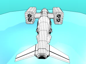 fc-17 fictional aircraft 3D Model