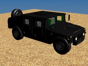 black hmmwv Modèle 3D