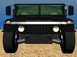 black hmmwv Modèle 3D
