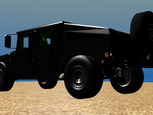 black hmmwv Modèle 3D