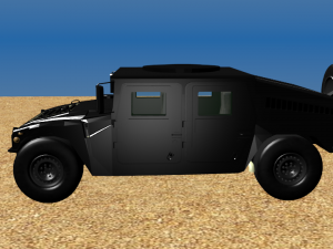 black hmmwv Modèle 3D