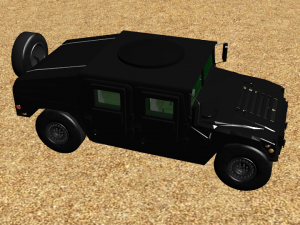 black hmmwv Modèle 3D
