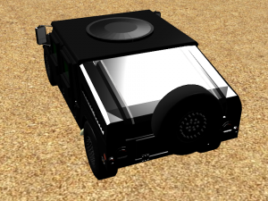black hmmwv Modèle 3D