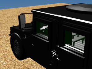 black hmmwv Modèle 3D