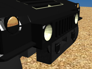 black hmmwv Modèle 3D
