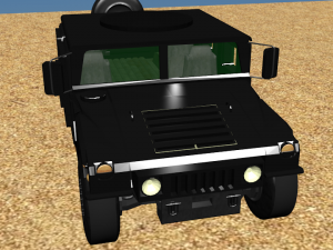 black hmmwv Modèle 3D