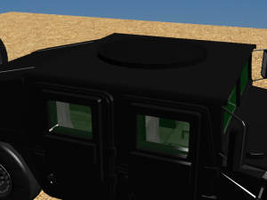 black hmmwv Modèle 3D