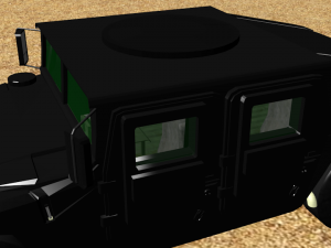 black hmmwv Modèle 3D