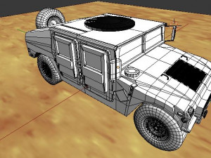 black hmmwv Modèle 3D